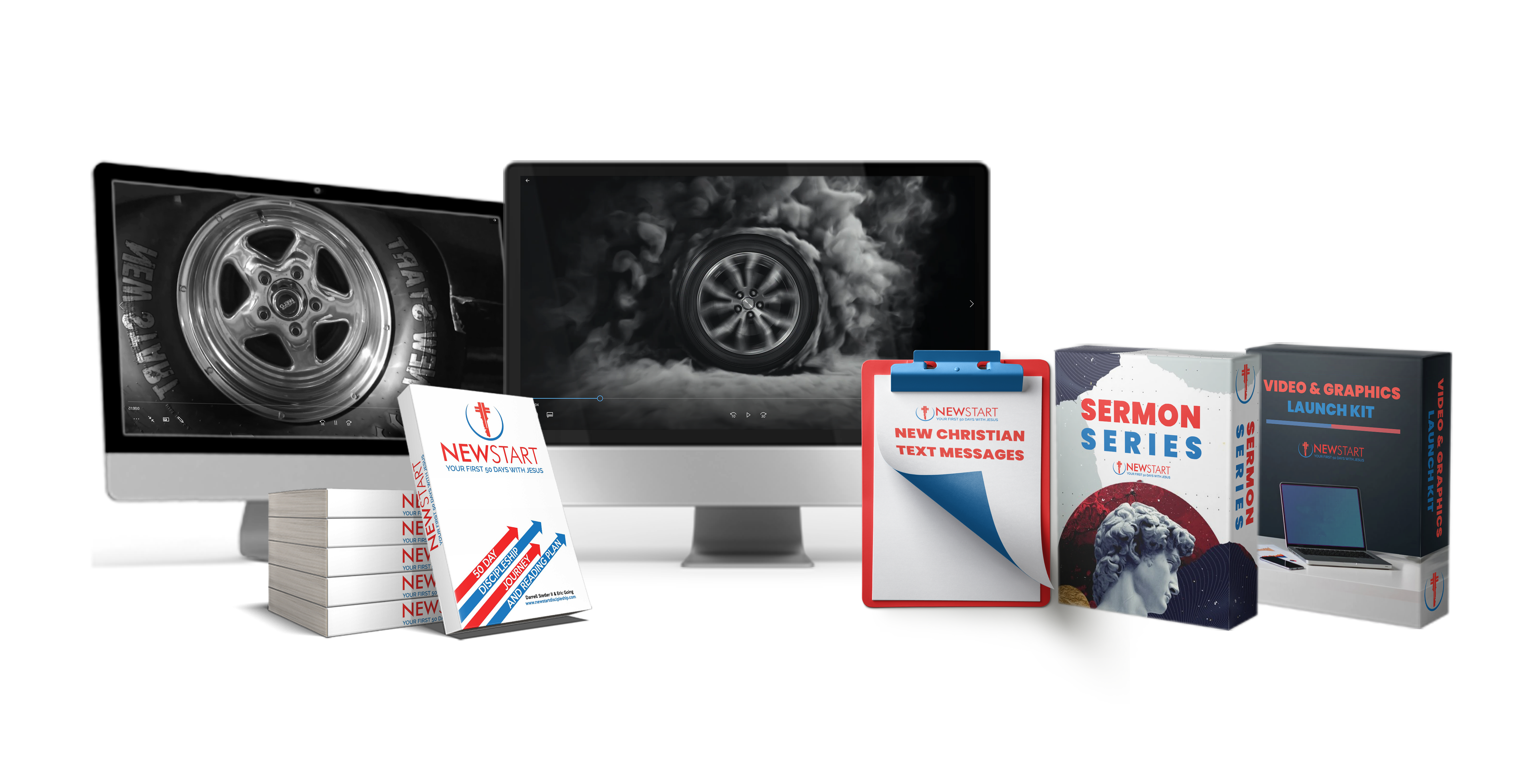 Licensing the NewStart Discipleship journal for your church includes these great bonuses, including the sermon series & bonus Launch Graphics.